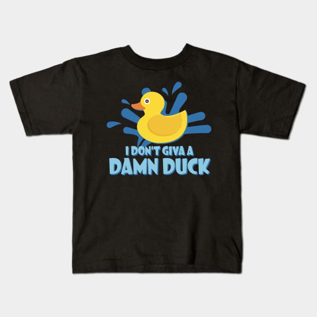 Quack - Don't Give A Duck - dark Kids T-Shirt by ShirzAndMore